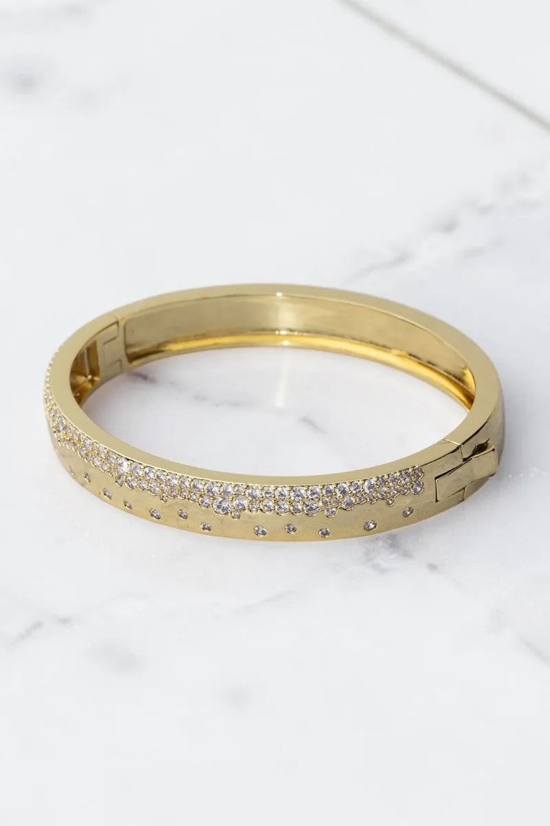 CHAMPAGNE FIZZ BANGLE- GOLD sold by Native Gem