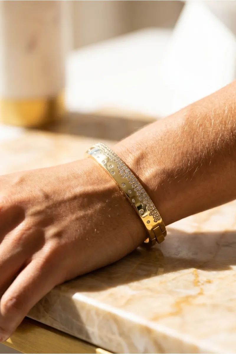 CHAMPAGNE FIZZ BANGLE- GOLD sold by Native Gem product image thumbnail 3