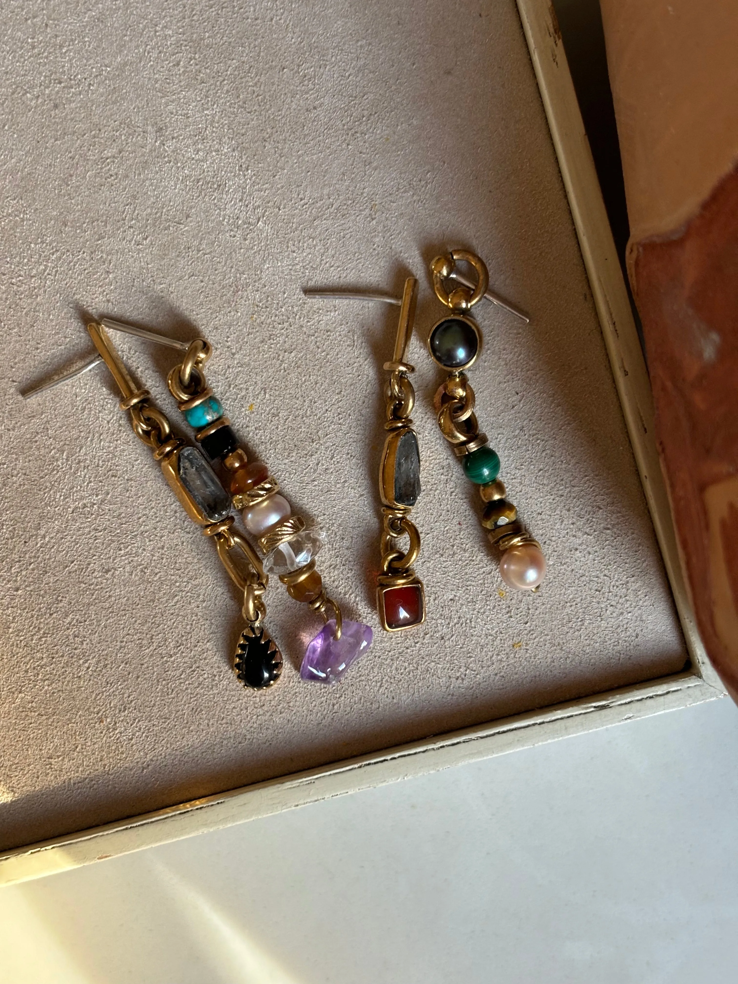 Giada mismatch gemstone earring sold by Lissa Bowie product image thumbnail 3