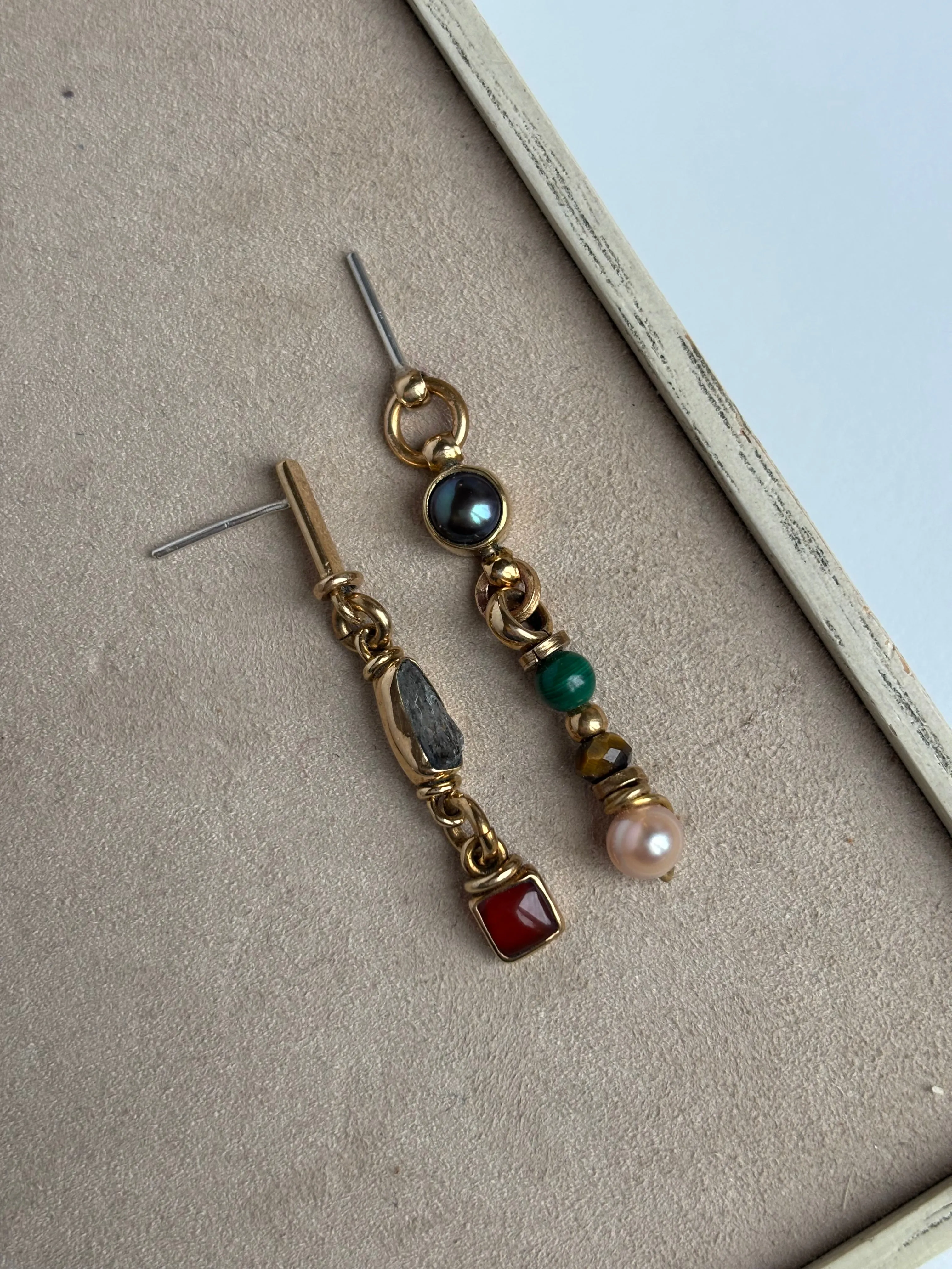 Giada mismatch gemstone earring sold by Lissa Bowie product image thumbnail 5