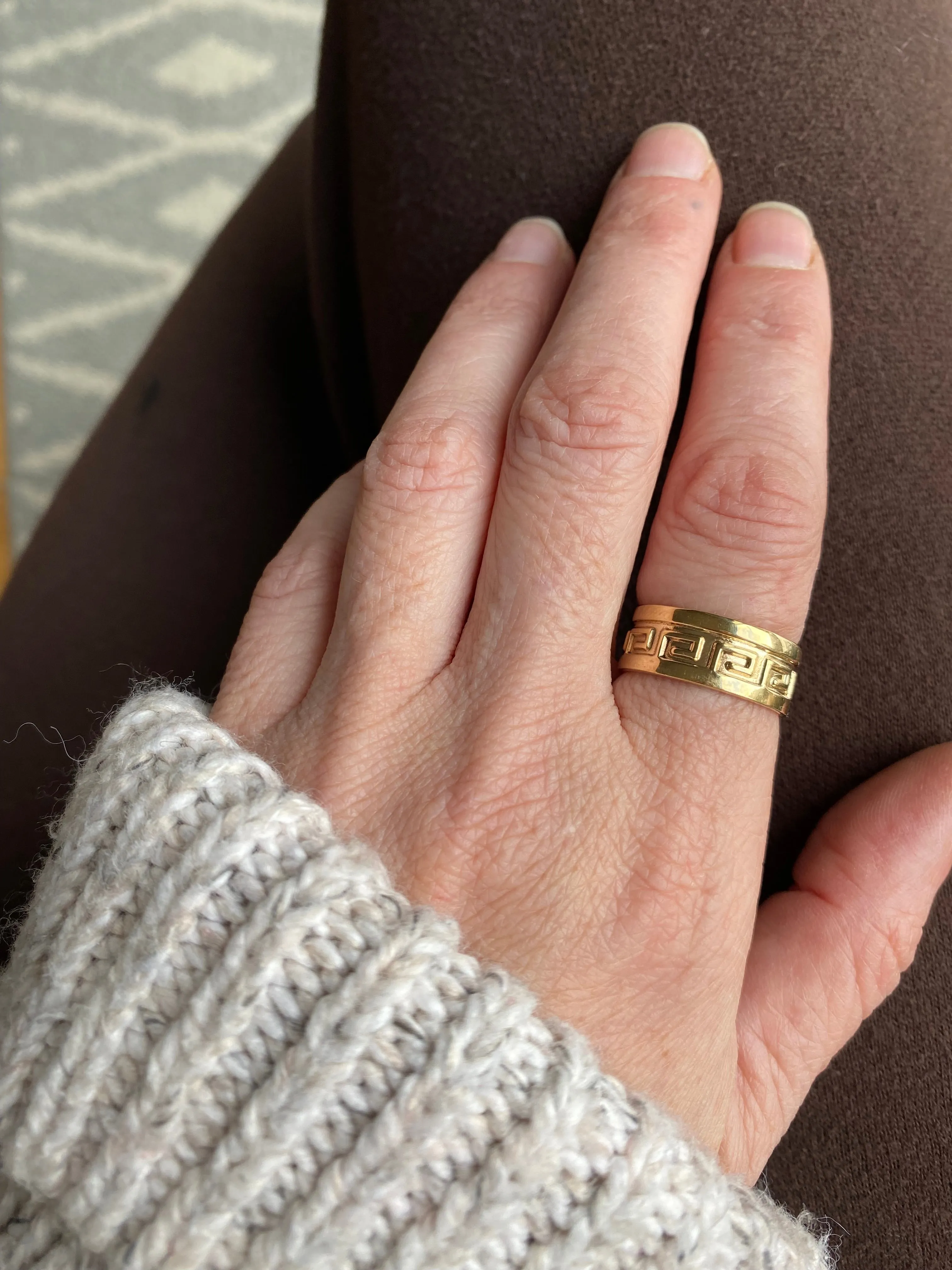 Meander ring sold by Lissa Bowie