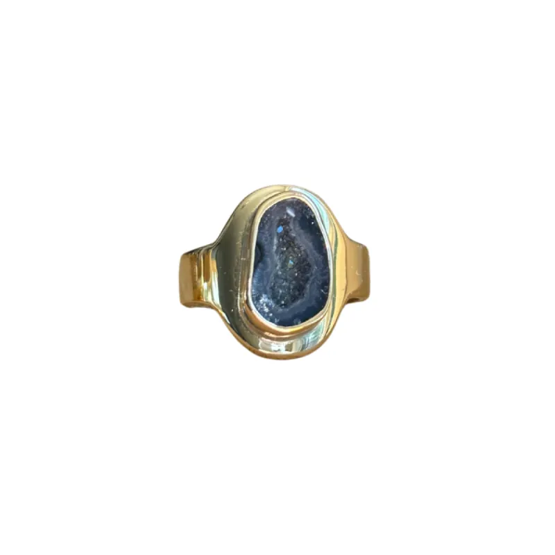 Geode ring sold by Lissa Bowie