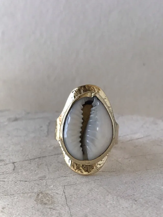 Cowrie ring sold by Lissa Bowie