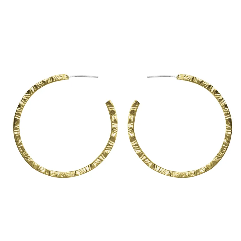 Naveen Double Sided Chiseled Hoop Earrings sold by Lissa Bowie