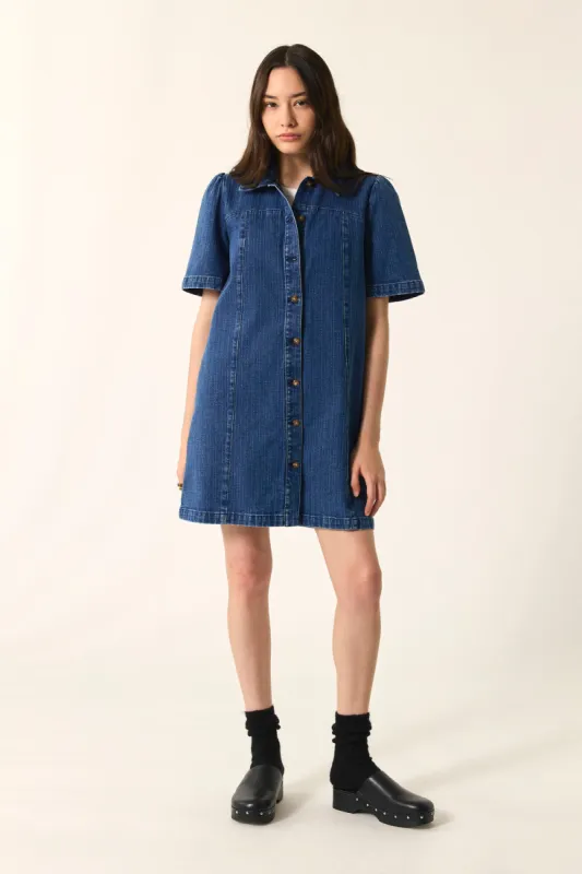Robe Loumina Middle Blue sold by Des Petits Hauts