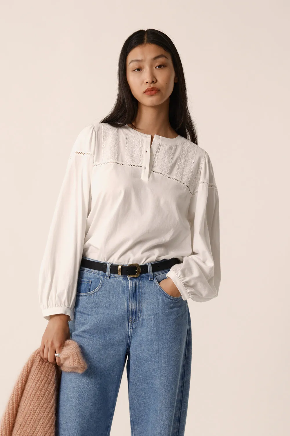 Tee-shirt Iomilie Ecru sold by Des Petits Hauts product image thumbnail 5