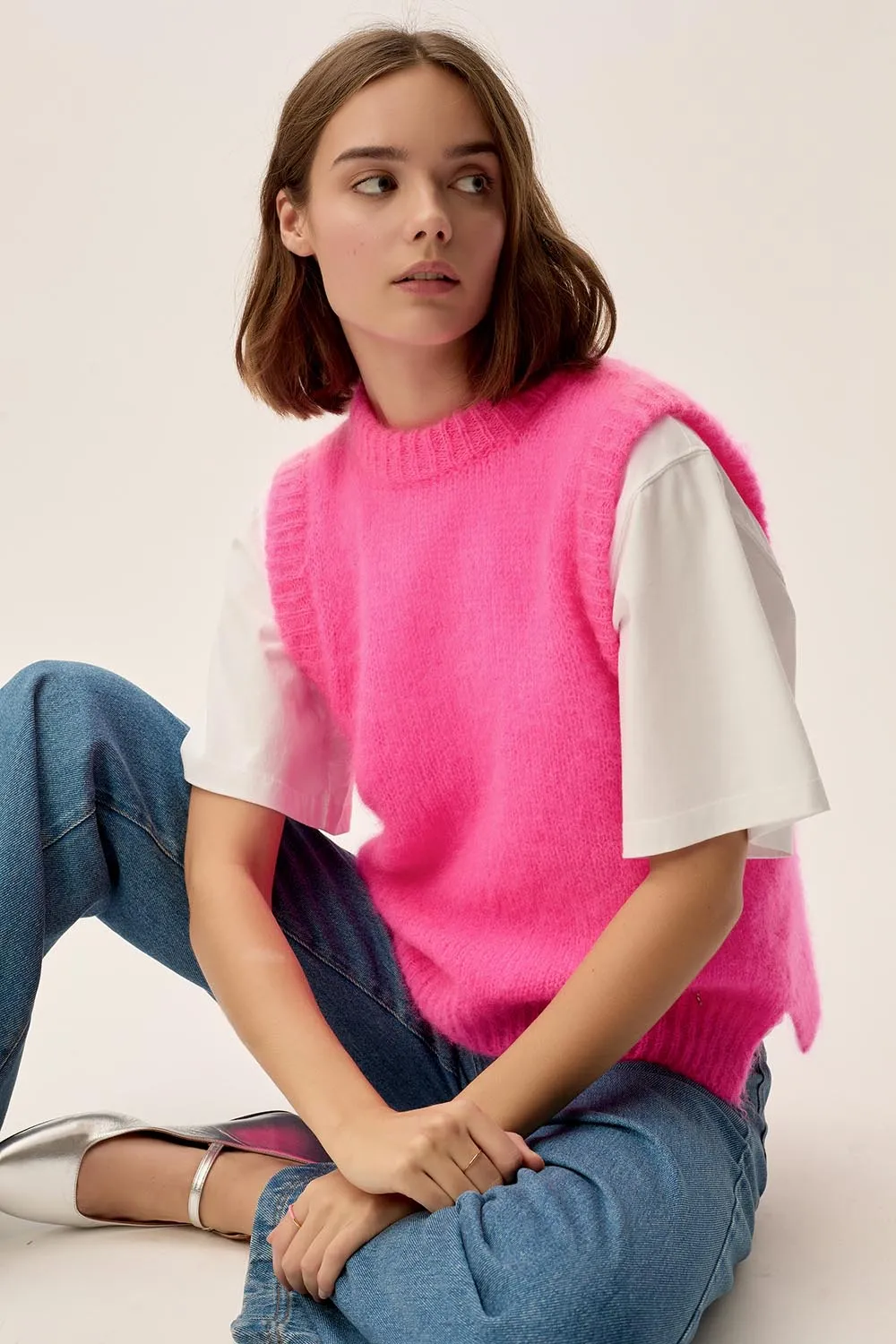 Pull Alberto Rose Fluo sold by Des Petits Hauts