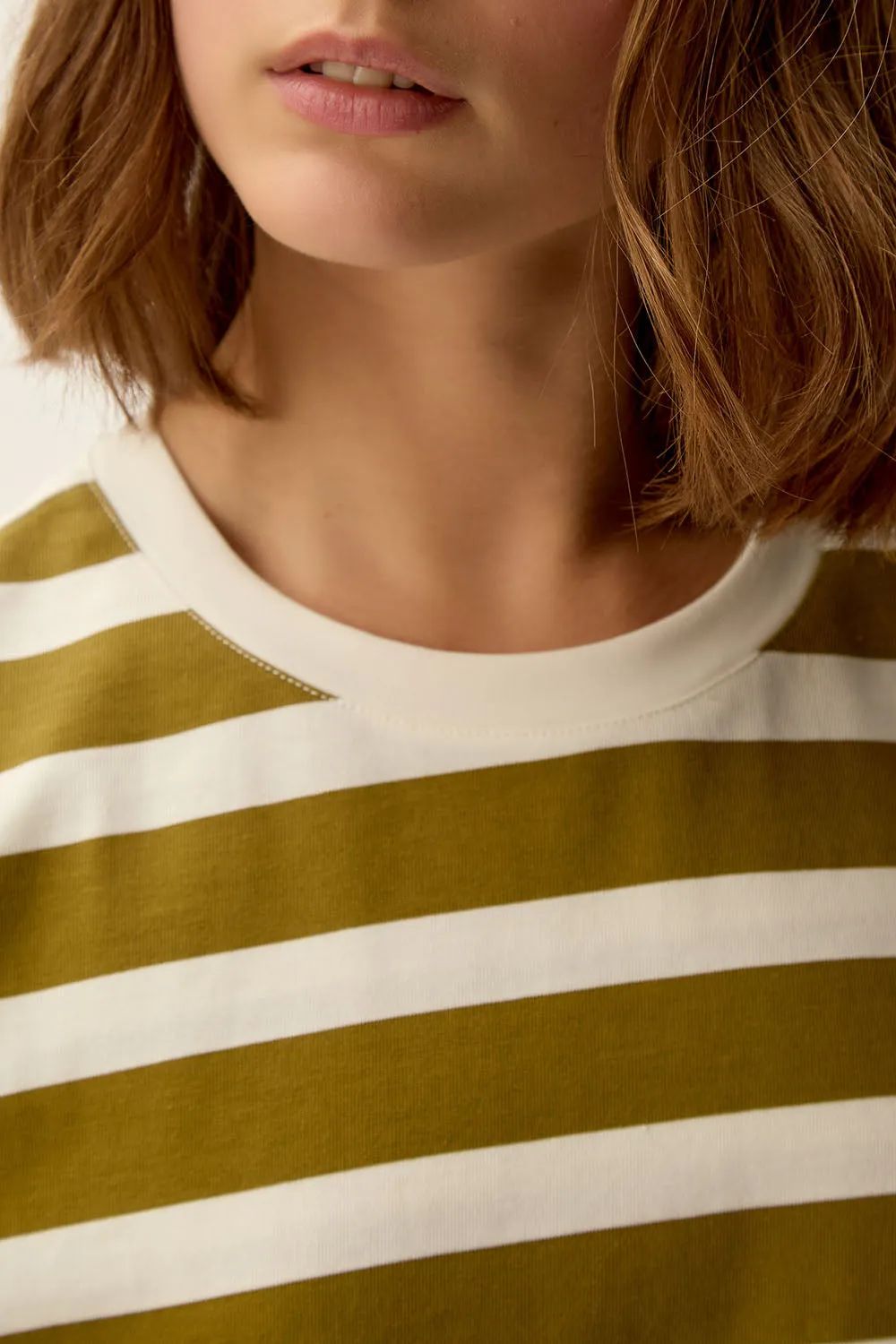 Tee-shirt marinière Filma Basilic/Ecru sold by Des Petits Hauts product image thumbnail 3