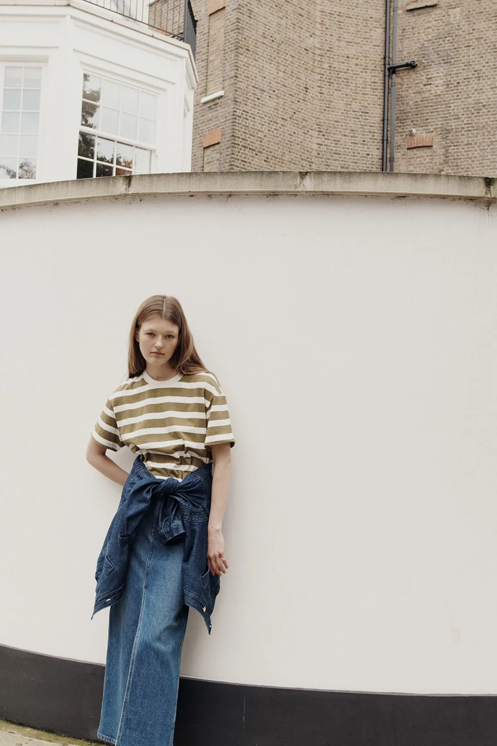 Tee-shirt marinière Filma Basilic/Ecru sold by Des Petits Hauts