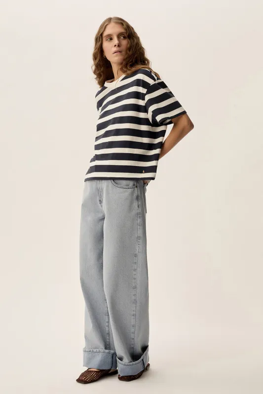 Tee-shirt marinière Filma Marine/Ecru2 made by Des Petits Hauts