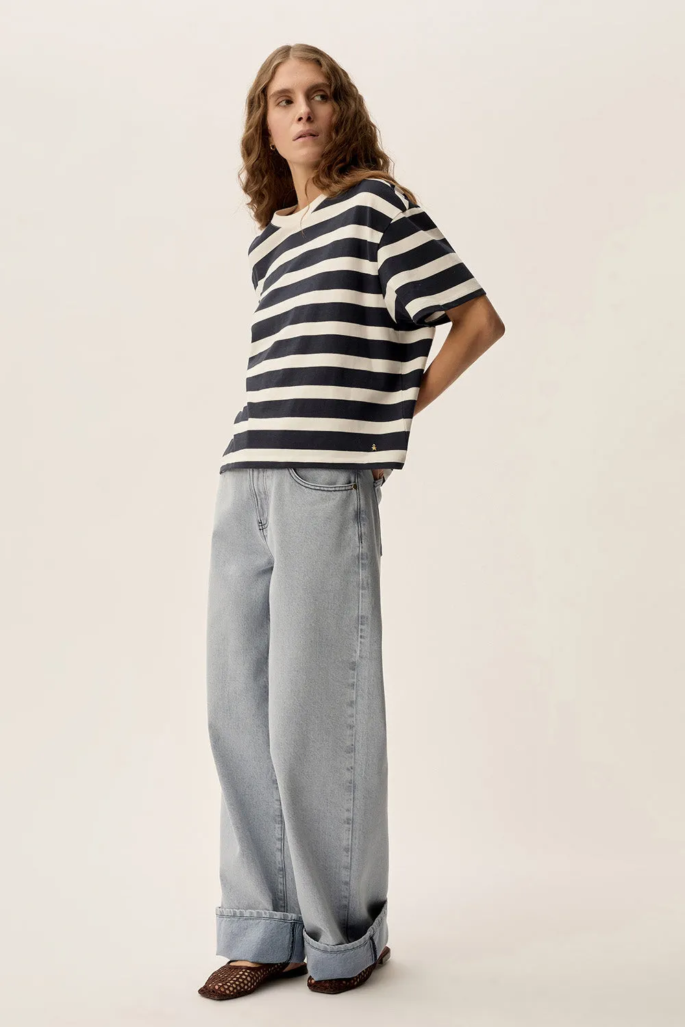 Tee-shirt marinière Filma Marine/Ecru2 sold by Des Petits Hauts