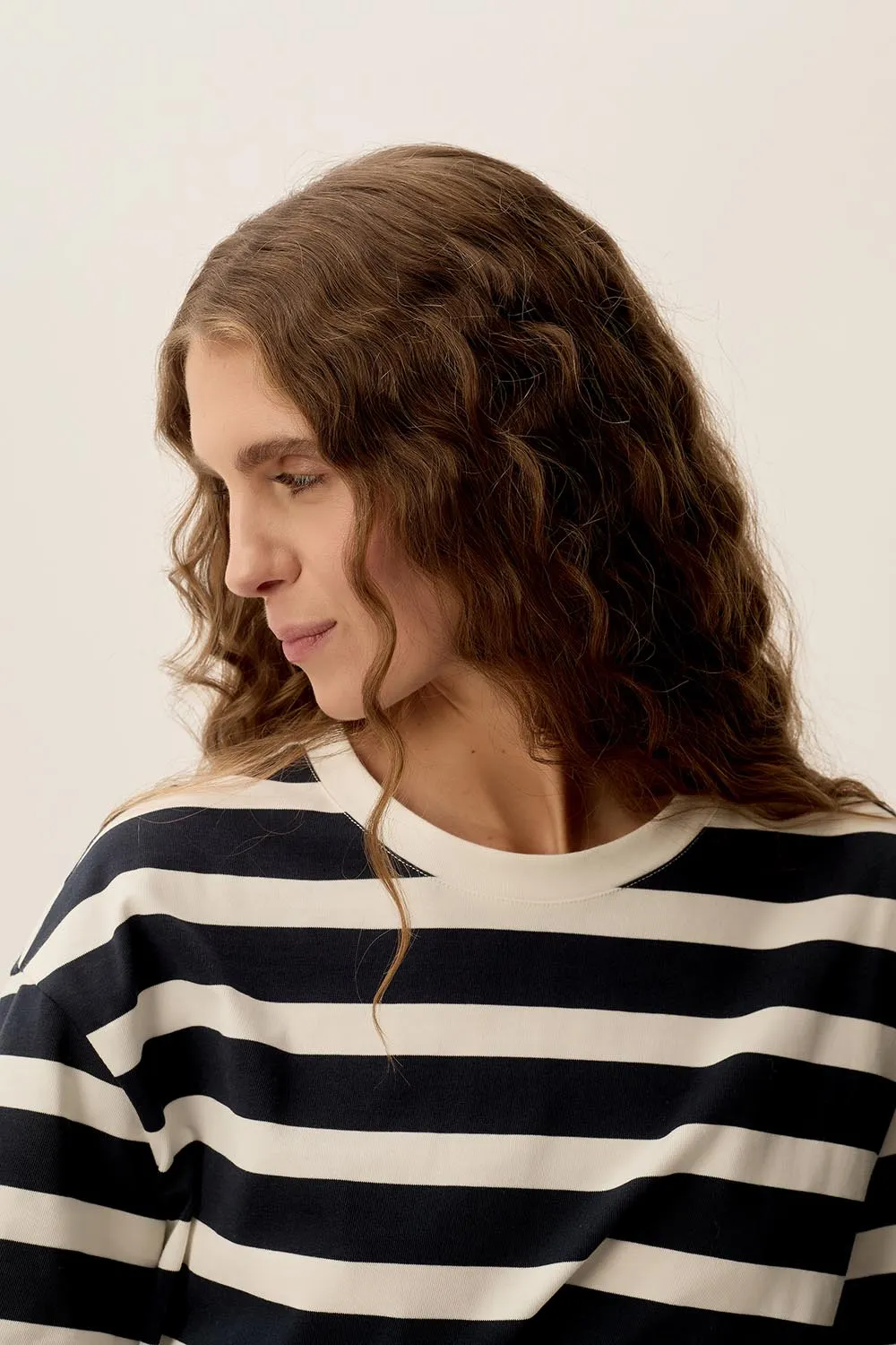 Tee-shirt marinière Filma Marine/Ecru2 sold by Des Petits Hauts product image thumbnail 3