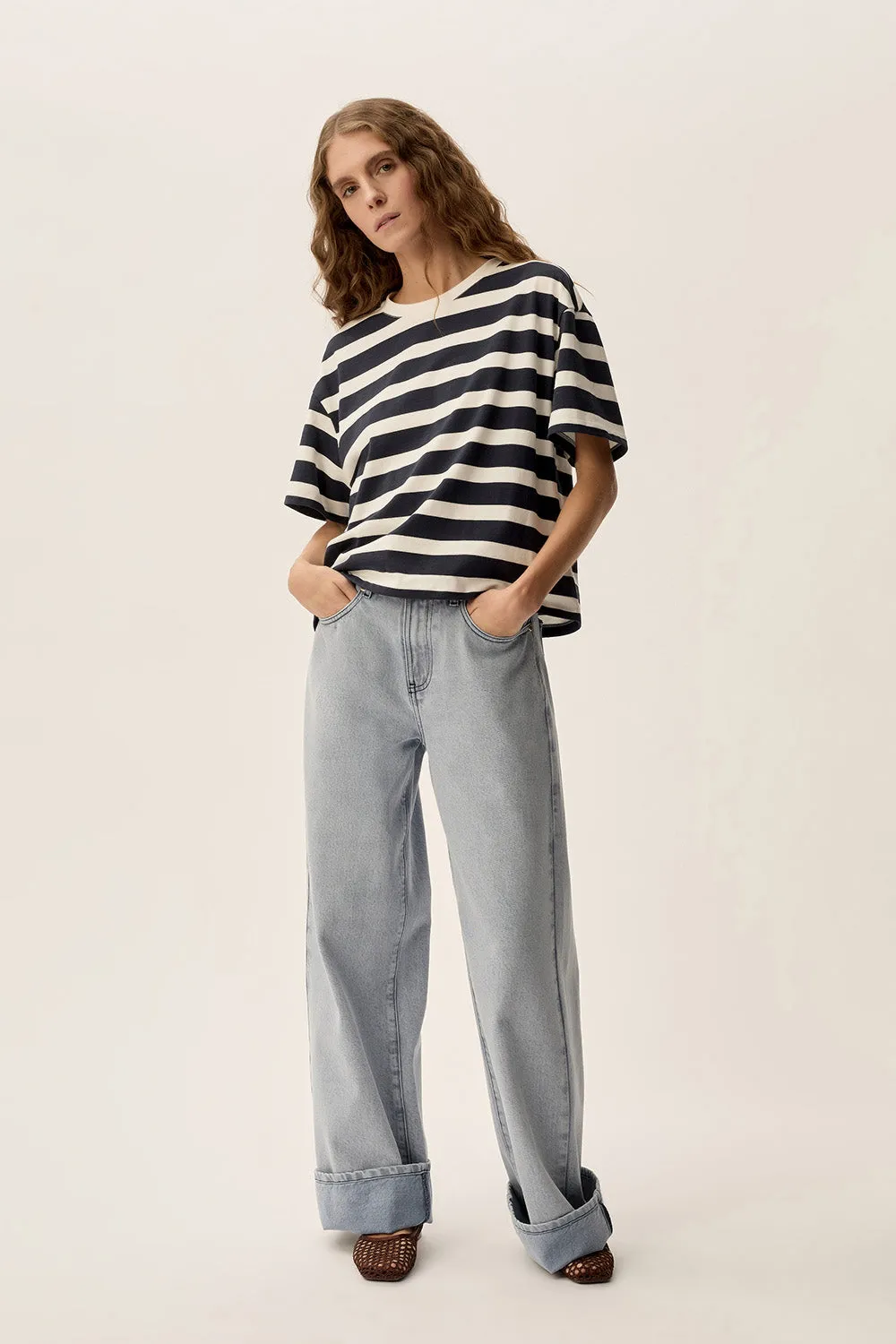 Tee-shirt marinière Filma Marine/Ecru2 sold by Des Petits Hauts product image thumbnail 4