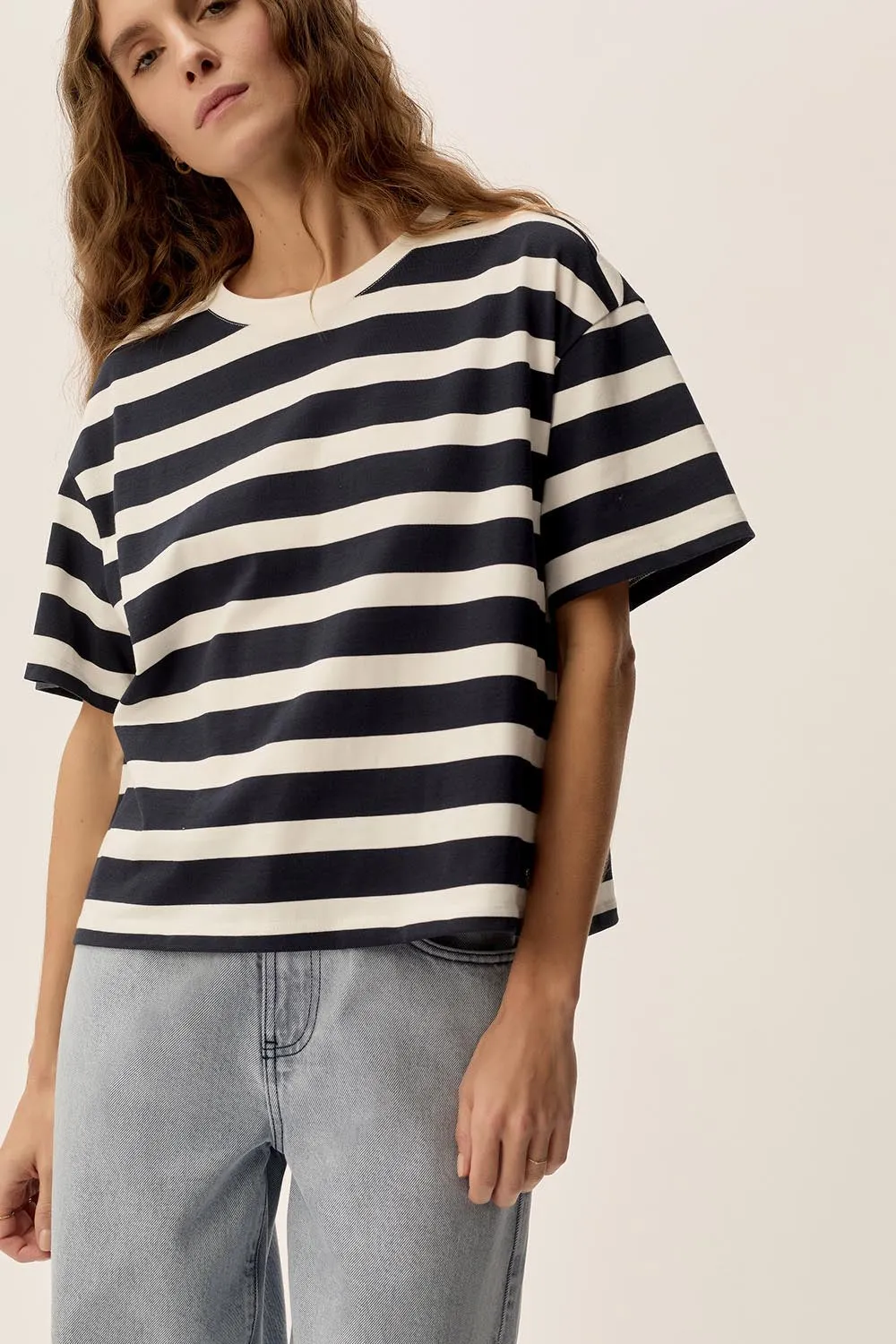 Tee-shirt marinière Filma Marine/Ecru2 sold by Des Petits Hauts product image thumbnail 2