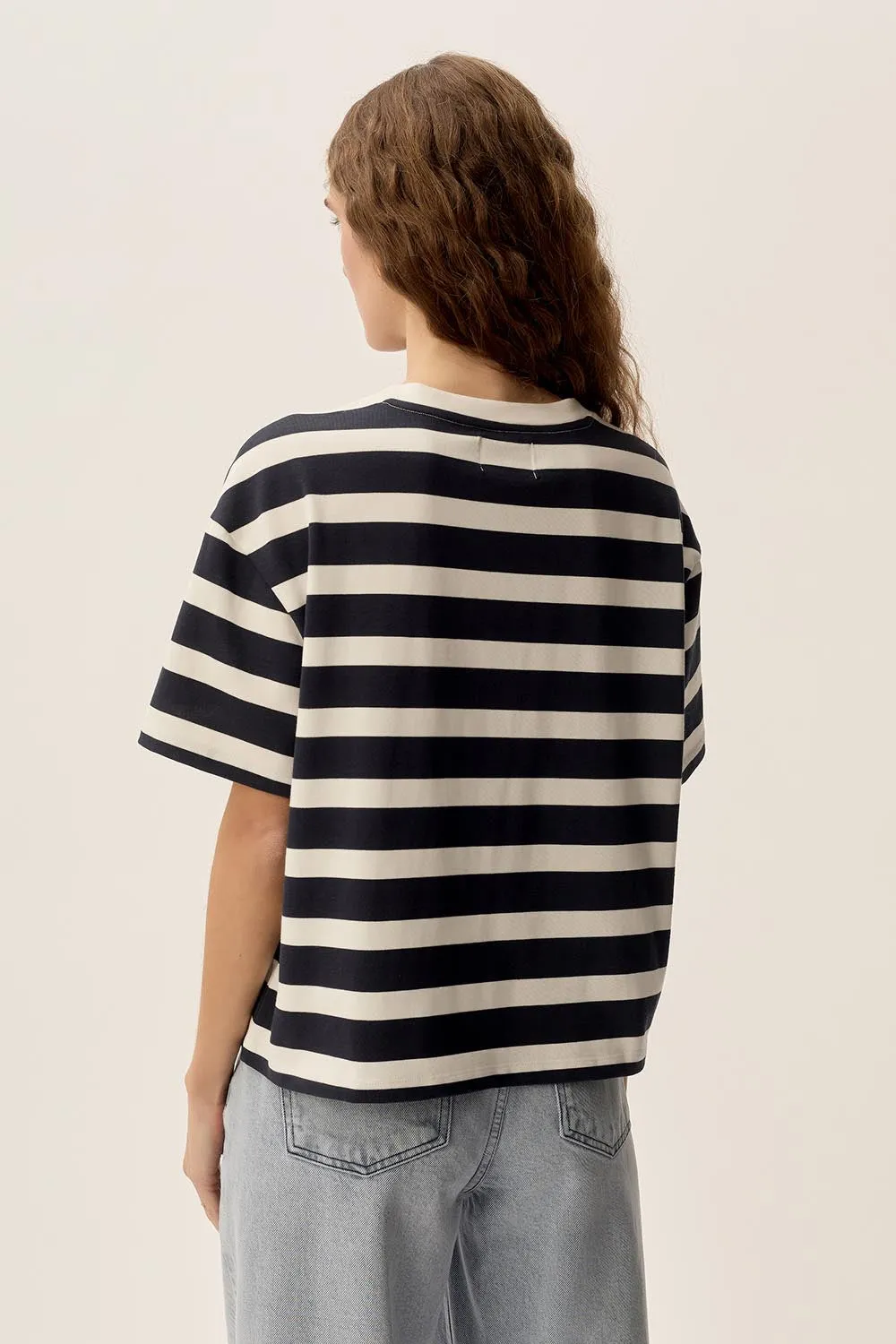 Tee-shirt marinière Filma Marine/Ecru2 sold by Des Petits Hauts product image thumbnail 5