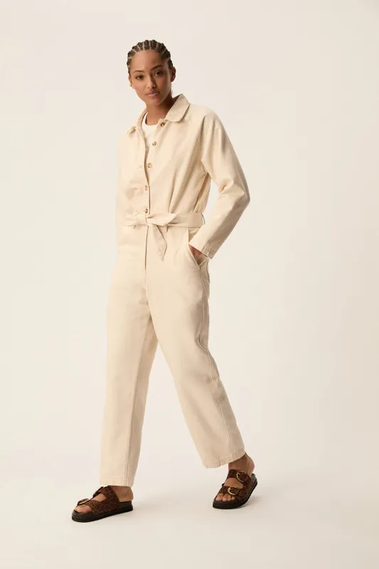 Combi pantalon Loustik Ecru sold by Des Petits Hauts