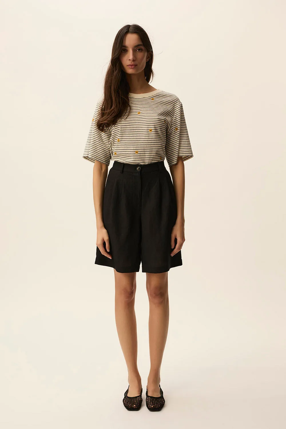 Bermuda Tahini Noir sold by Des Petits Hauts product image thumbnail 3