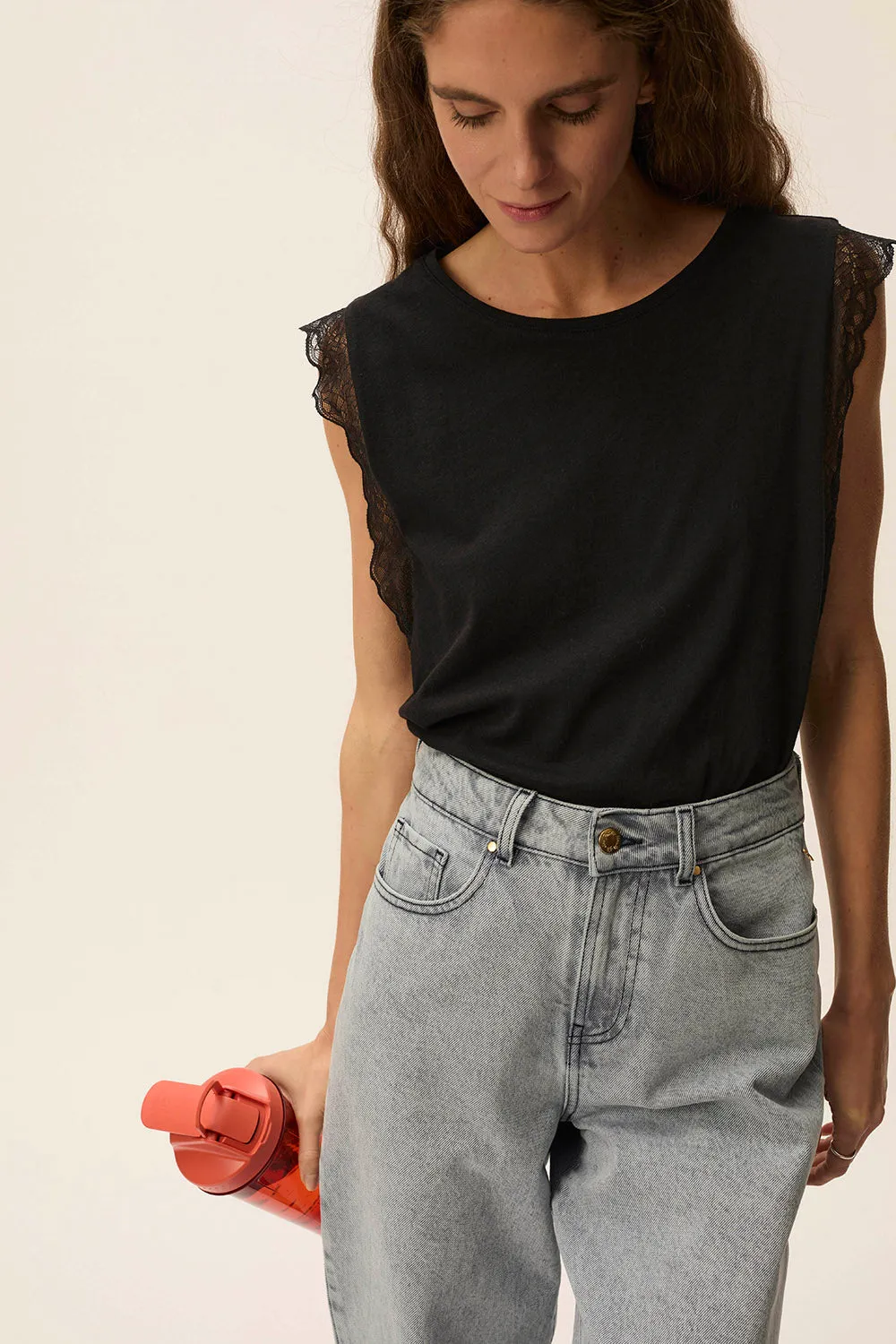 Débardeur Helena Noir sold by Des Petits Hauts