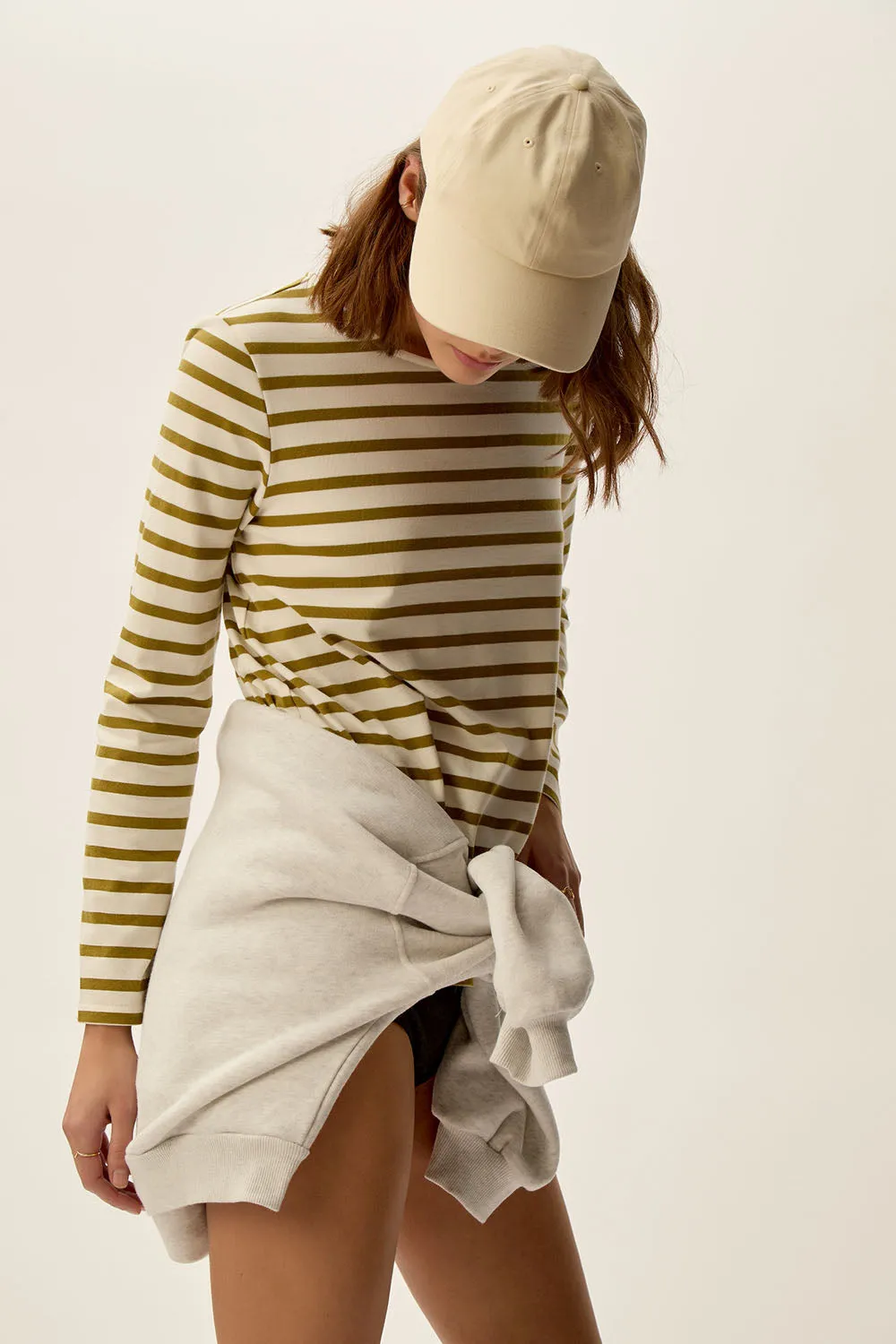 Marinière Filipette Ecru/Basilic sold by Des Petits Hauts product image thumbnail 5