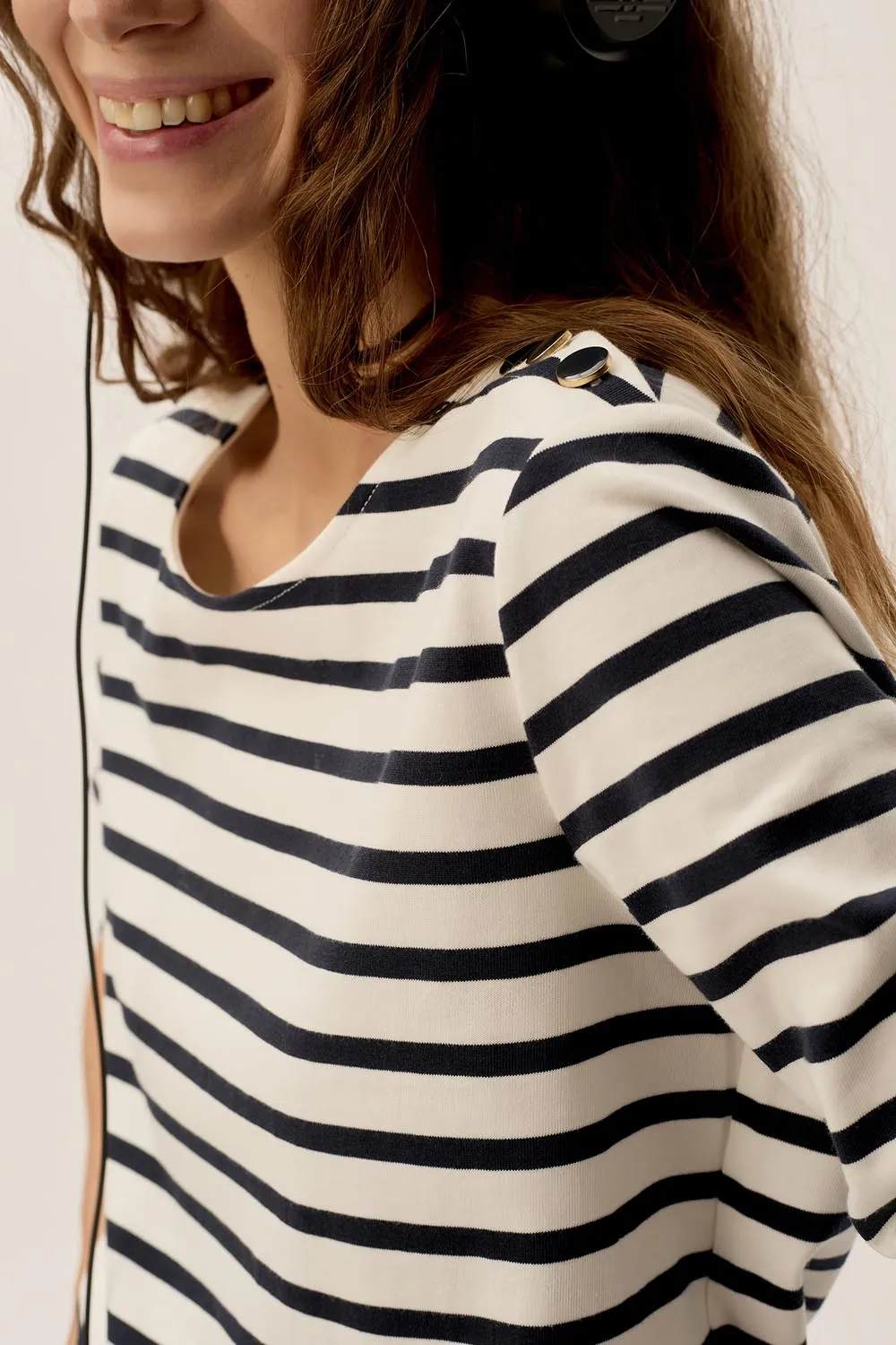 Marinière Filipette Ecru/Marine sold by Des Petits Hauts product image thumbnail 2