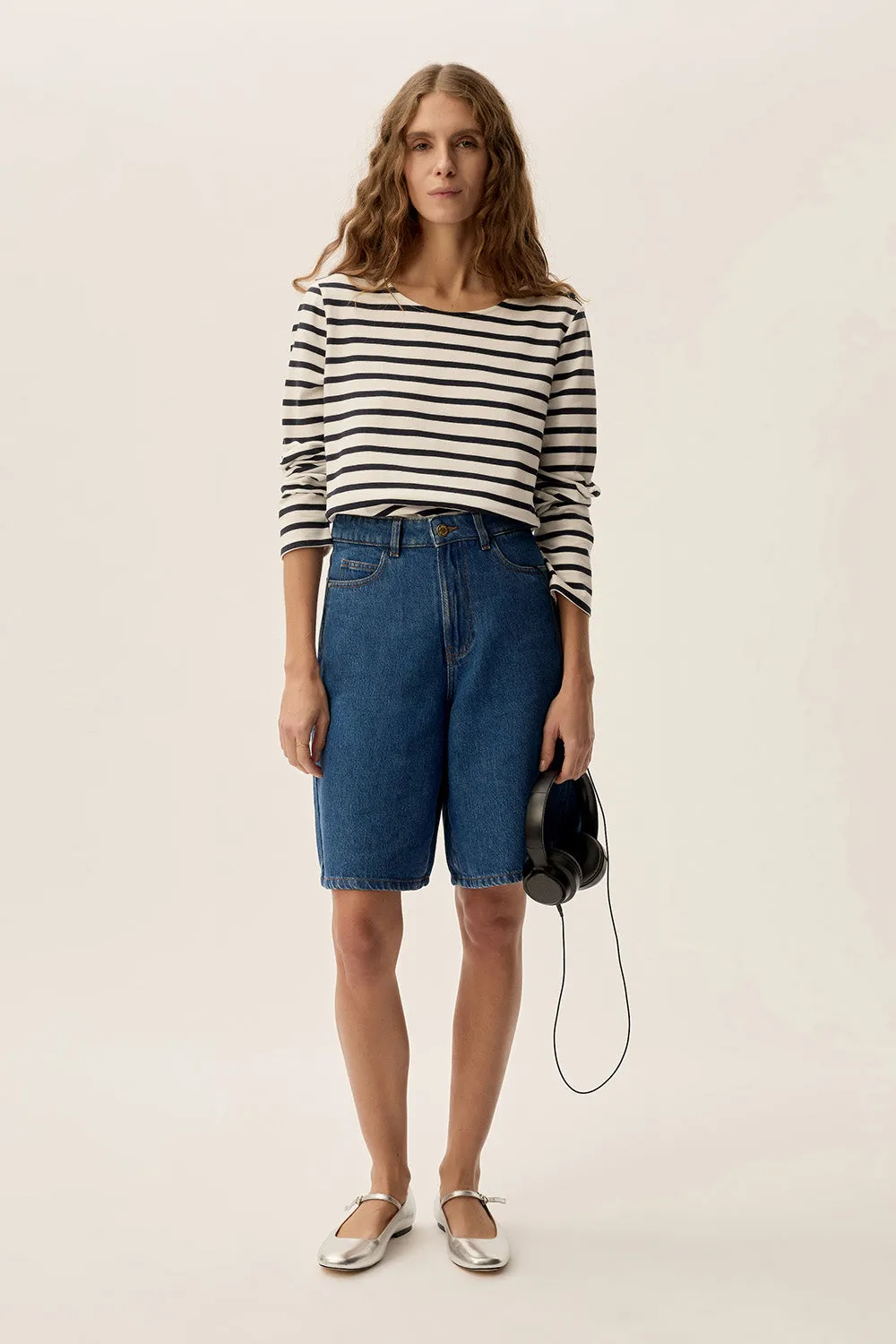 Marinière Filipette Ecru/Marine sold by Des Petits Hauts product image thumbnail 5