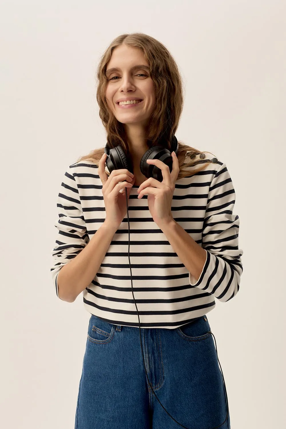 Marinière Filipette Ecru/Marine sold by Des Petits Hauts product image thumbnail 4