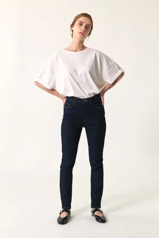 Jean Lulu Indigo sold by Des Petits Hauts