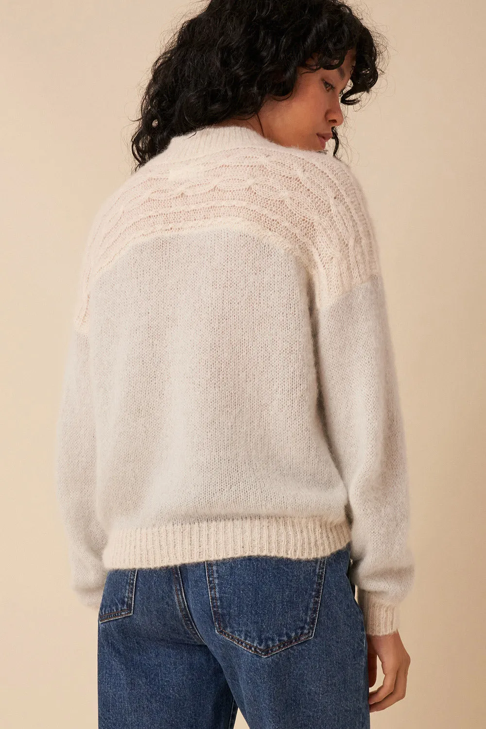 pull dawson amande/ecru sold by Des Petits Hauts product image thumbnail 2