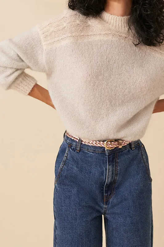 pull dawson amande/ecru sold by Des Petits Hauts