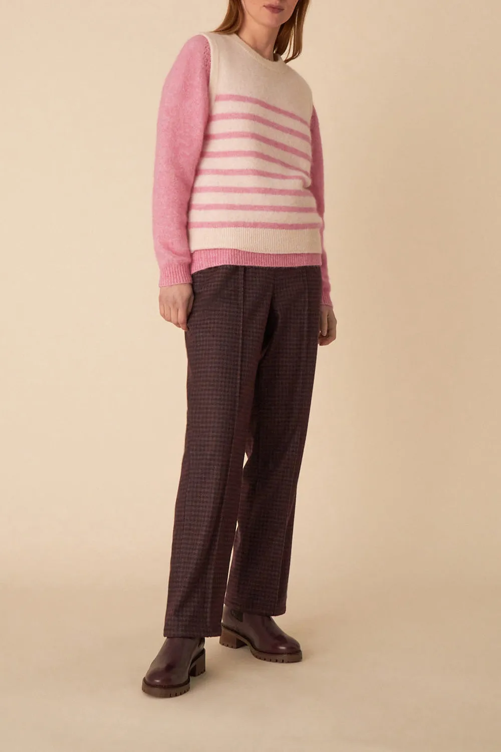 pull alivie ecru/guimauve sold by Des Petits Hauts