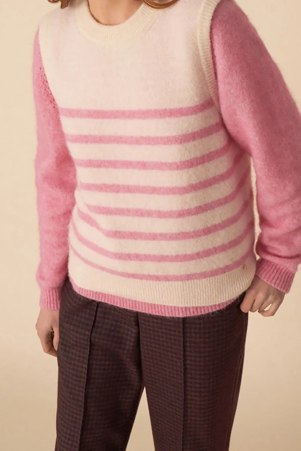 pull alivie ecru/guimauve sold by Des Petits Hauts product image thumbnail 2