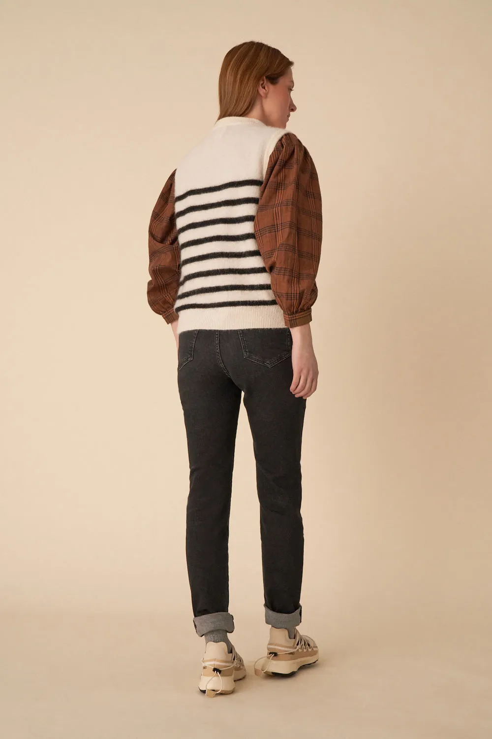 pull alivie ecru/pavot sold by Des Petits Hauts product image thumbnail 4