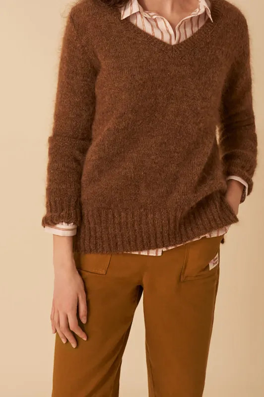 pull berton moka sold by Des Petits Hauts