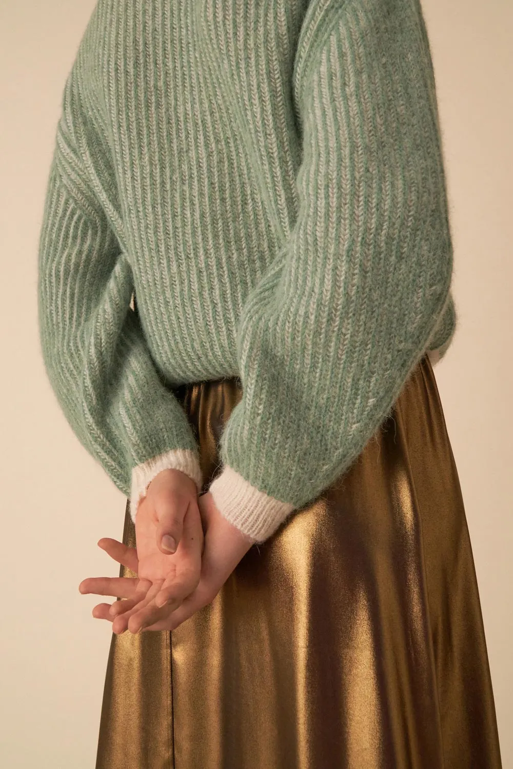 pull chanone ecru/boreale sold by Des Petits Hauts product image thumbnail 3