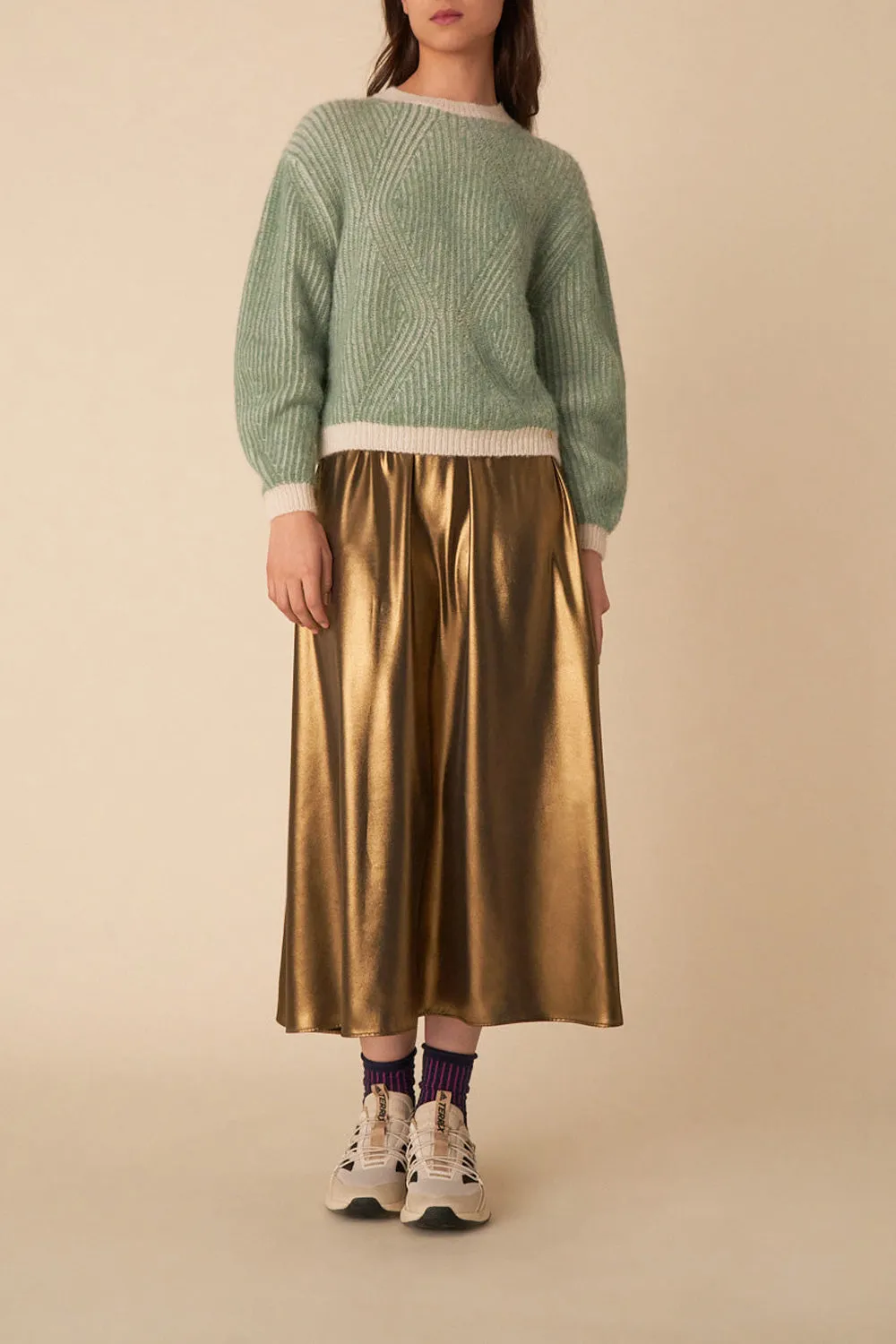 pull chanone ecru/boreale sold by Des Petits Hauts