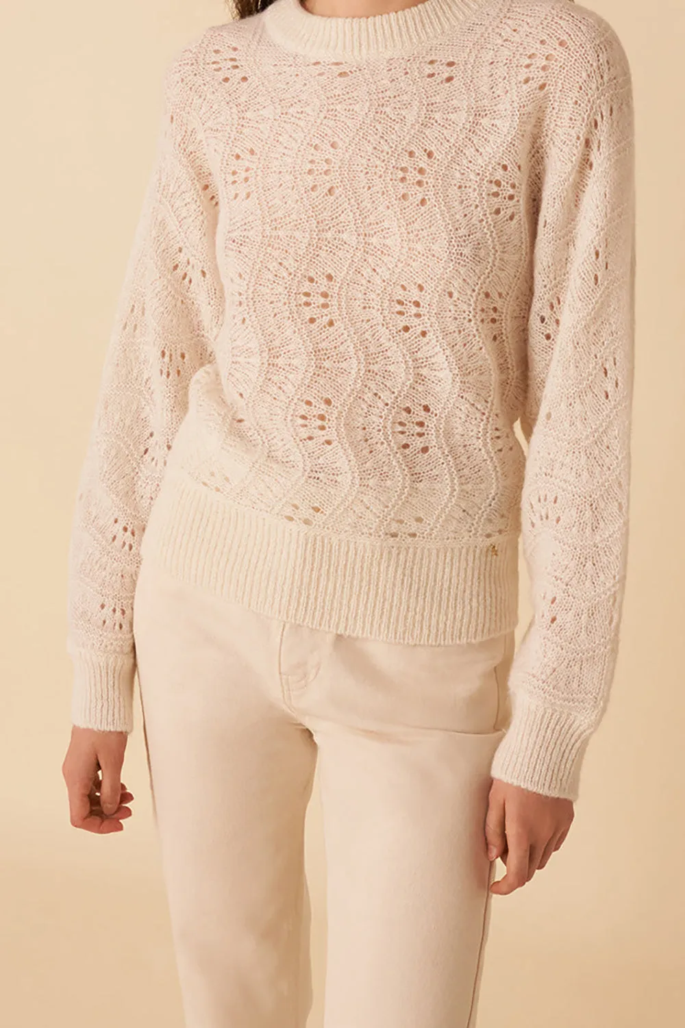 pull chase ecru sold by Des Petits Hauts product image thumbnail 2