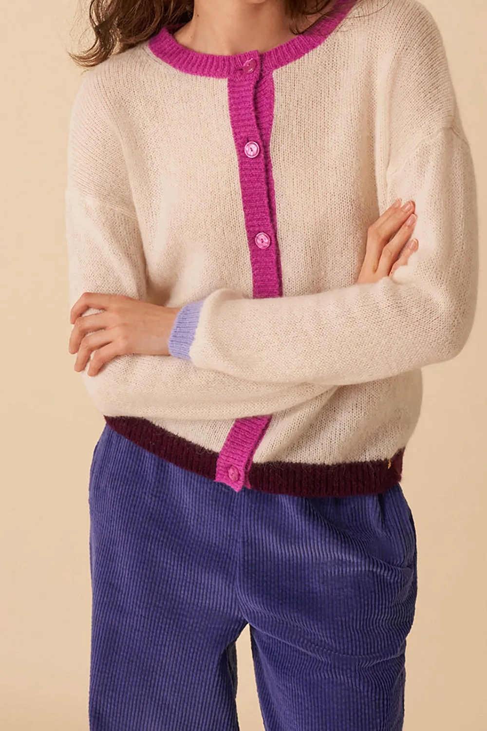 gilet christen ecru/crush sold by Des Petits Hauts product image thumbnail 2