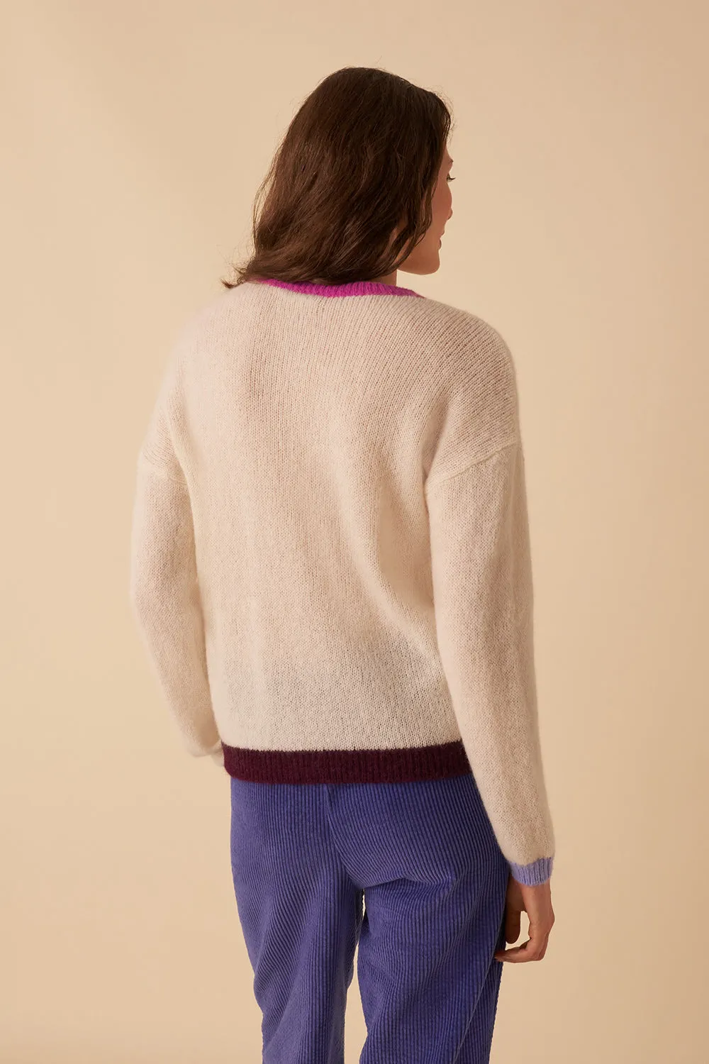 gilet christen ecru/crush sold by Des Petits Hauts product image thumbnail 5