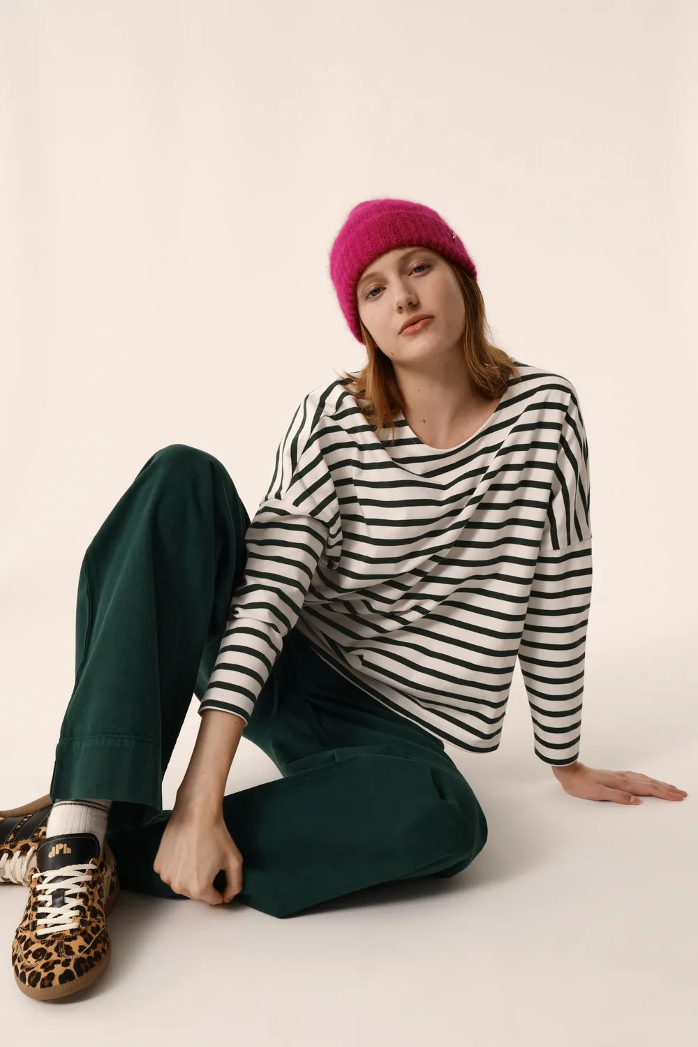 Marinière Filly Ecru/Epicea sold by Des Petits Hauts product image thumbnail 4