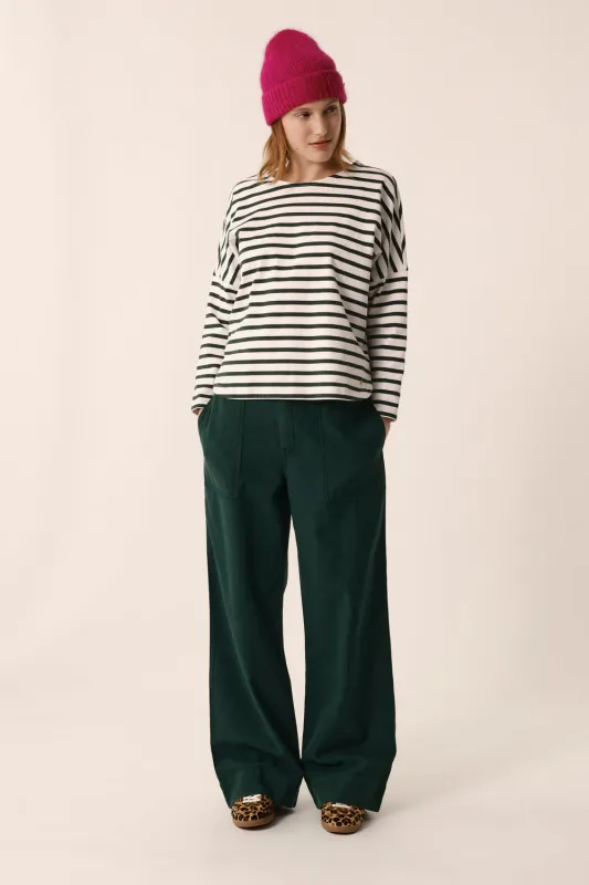 Marinière Filly Ecru/Epicea sold by Des Petits Hauts