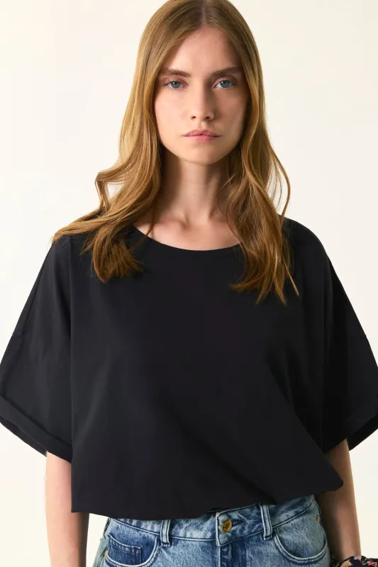 Tee-shirt Haricia Noir made by Des Petits Hauts