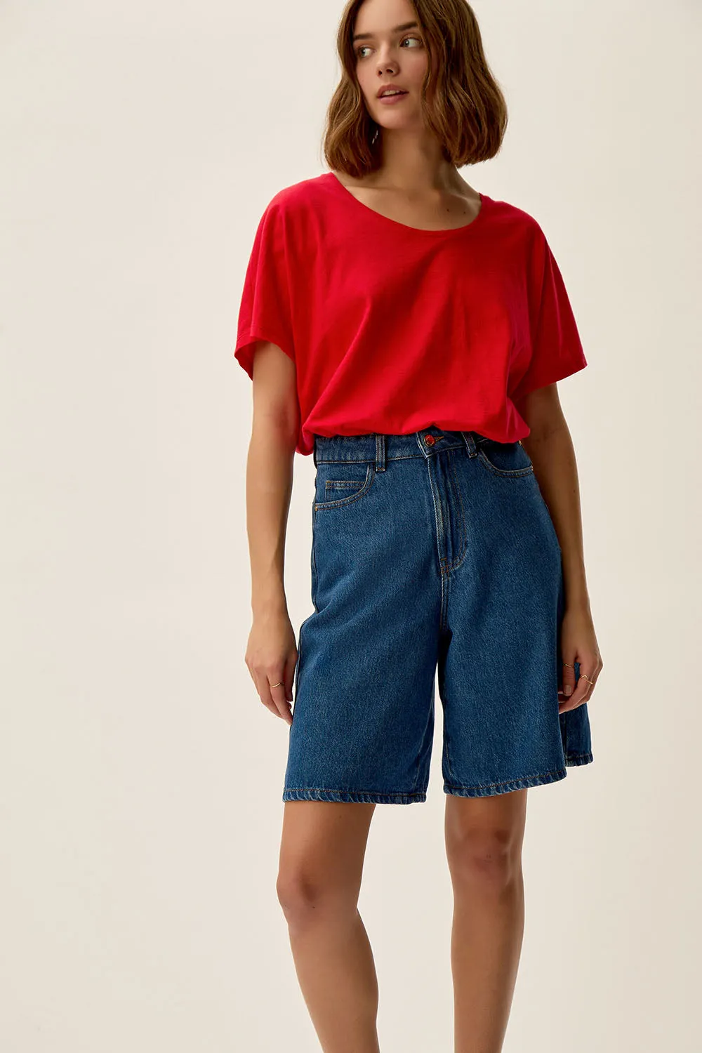 Tee-shirt Zaeline Tomate sold by Des Petits Hauts product image thumbnail 4