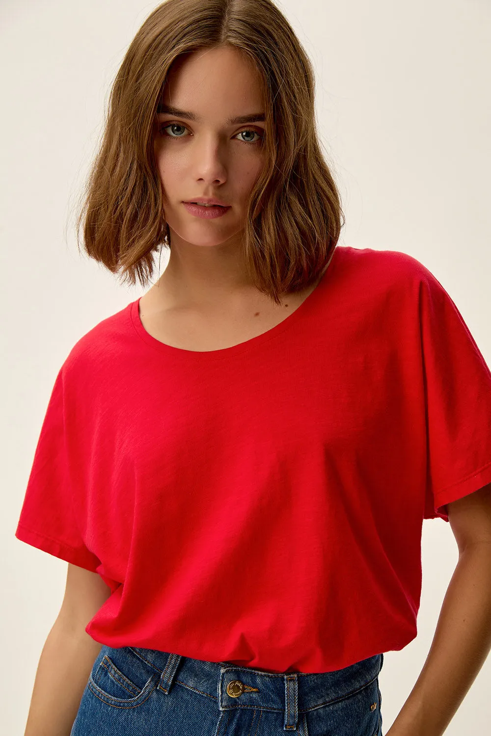 Tee-shirt Zaeline Tomate sold by Des Petits Hauts product image thumbnail 3