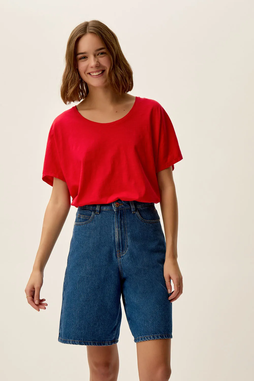 Tee-shirt Zaeline Tomate sold by Des Petits Hauts product image thumbnail 2