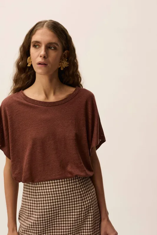 Tee-shirt Hanami Cacao made by Des Petits Hauts