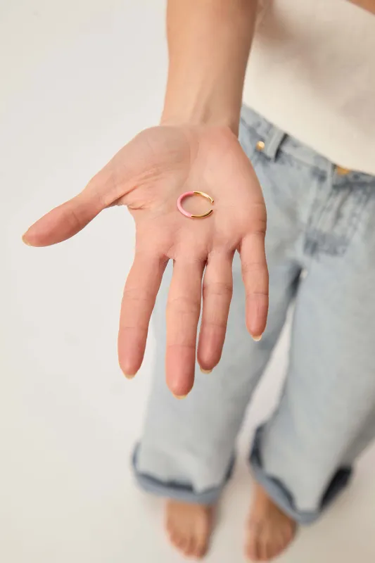 Bague Nerina Rose Fluo sold by Des Petits Hauts