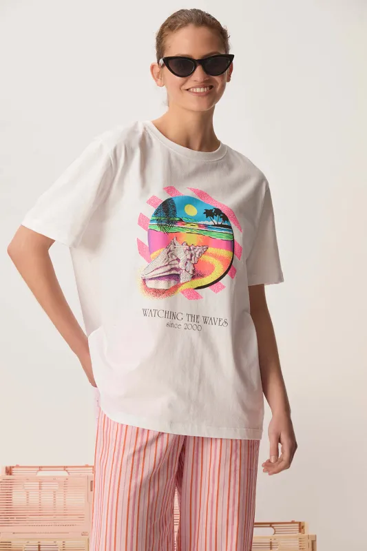 Tee-shirt Jerafi Ecru made by Des Petits Hauts