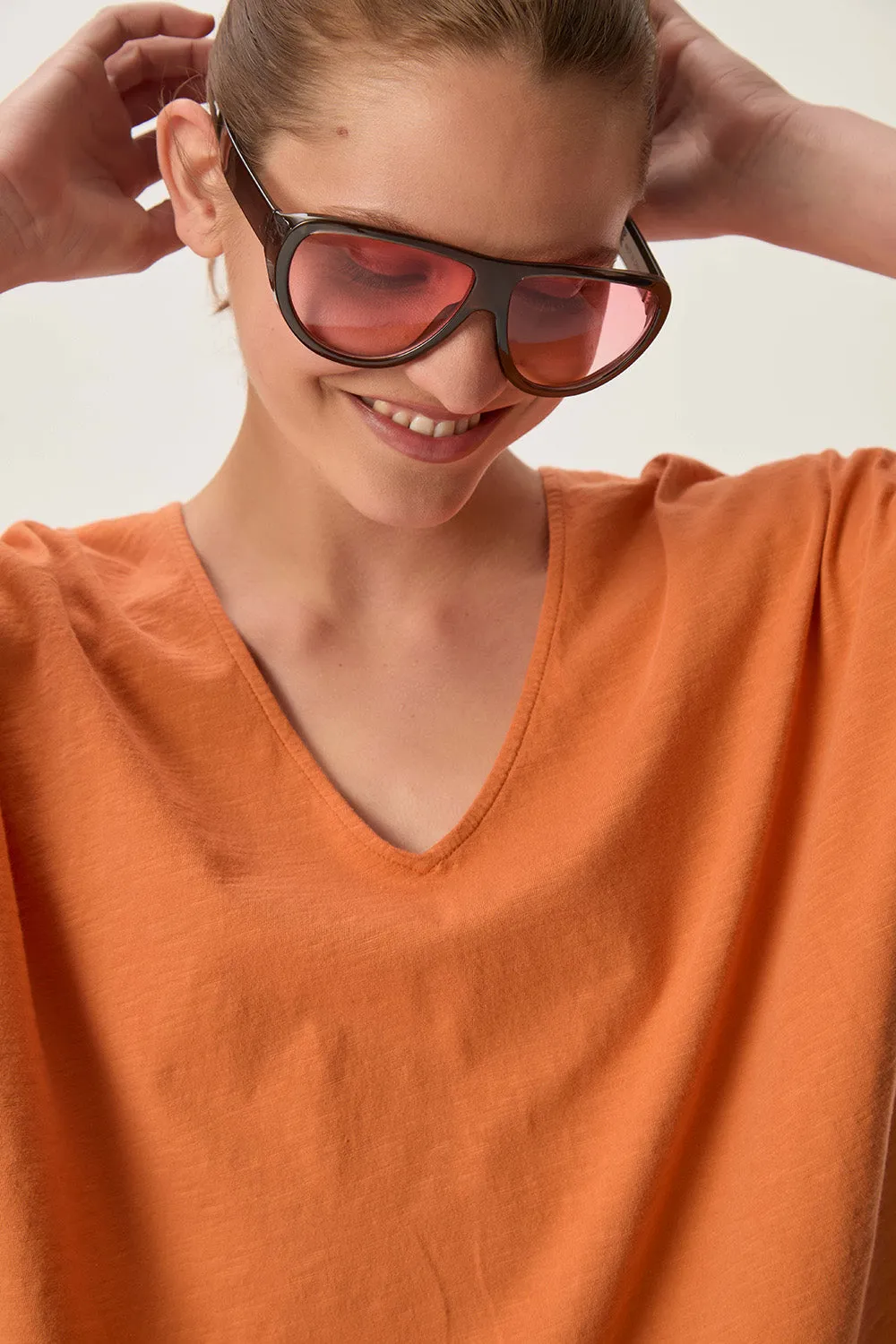 Tee-shirt Zaeline Papaye sold by Des Petits Hauts product image thumbnail 2