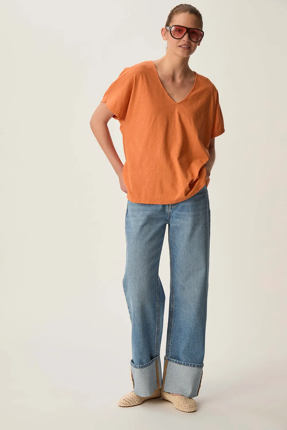 Tee-shirt Zaeline Papaye sold by Des Petits Hauts product image thumbnail 5