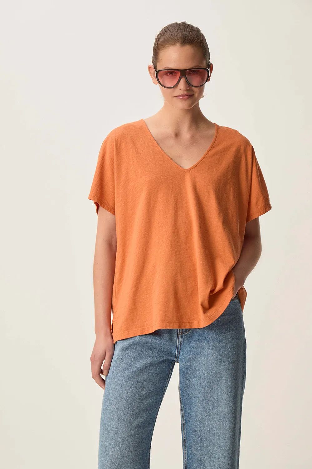 Tee-shirt Zaeline Papaye sold by Des Petits Hauts